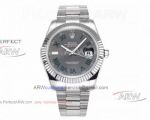 Top replica C factory Rolex Datejust grey dial Swiss 3235 mechanical stainless steel watch 